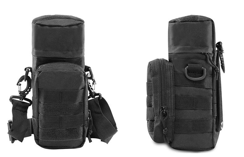 Tactical Molle Water Bottle Holder Bag Hydration Carrier Kettle Pouch with Strap Hiking Fishing Hunting Camping Hiking Trekking