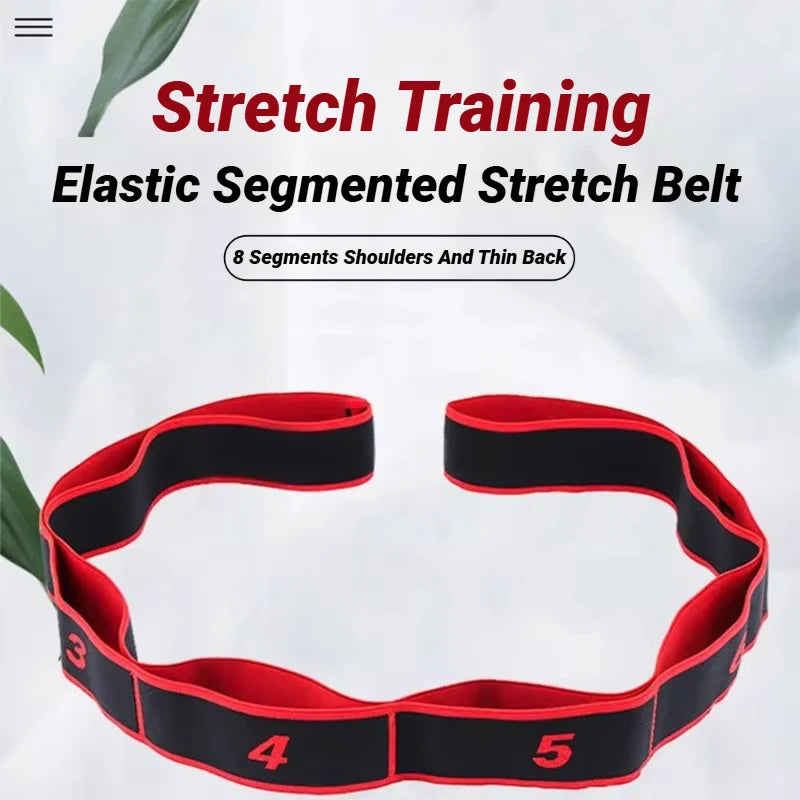 8 Section Style Dance Yoga Stretching Belt Pilates Fitness Tension Digital Elasticity Latin Elastic Stretch Resistance Band