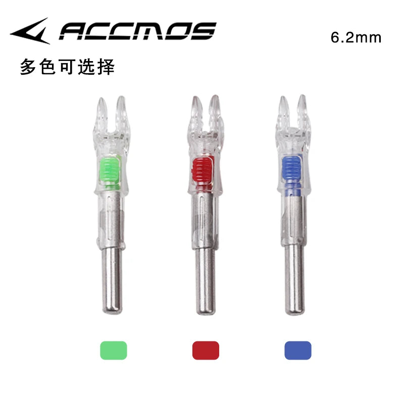 6Pcs 6.2mm Shooting Automatically Led Lighted New Style CrossBow Arrow Nock Creation Sporting Goods Arrows & Parts