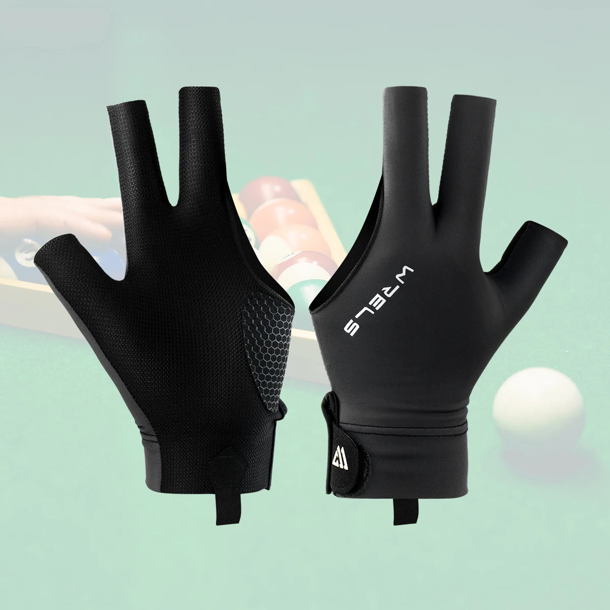 WRELS Pool Gloves Billiards Non-Slip Breathable Pool Gloves Soft Lightweight Pool Table Accessories For Women Men Teens Train