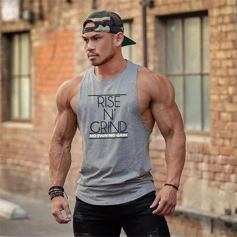 New Cotton Gym Tank Tops Men Sleeveless Tank tops For Boys Bodybuilding Clothing Undershirt Fitness Stringer workout Vest