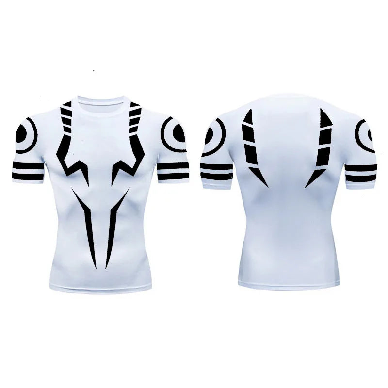 Anime Jujutsu Kaisen T-Shirt 3D Print Ryomen Sukuna Compression Fitness Undershirt Tee Oversized Men Clothing Top Sportswear