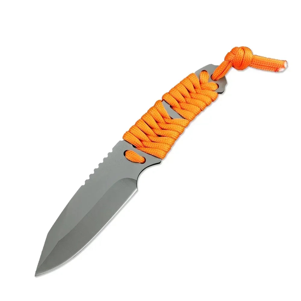 GB Small Survival Fixed Blade Knife with Sheath 8Cr13Mov Blade Outdoor Hiking Fishing Tactical Knife Sharp Cutting Hunting Knife