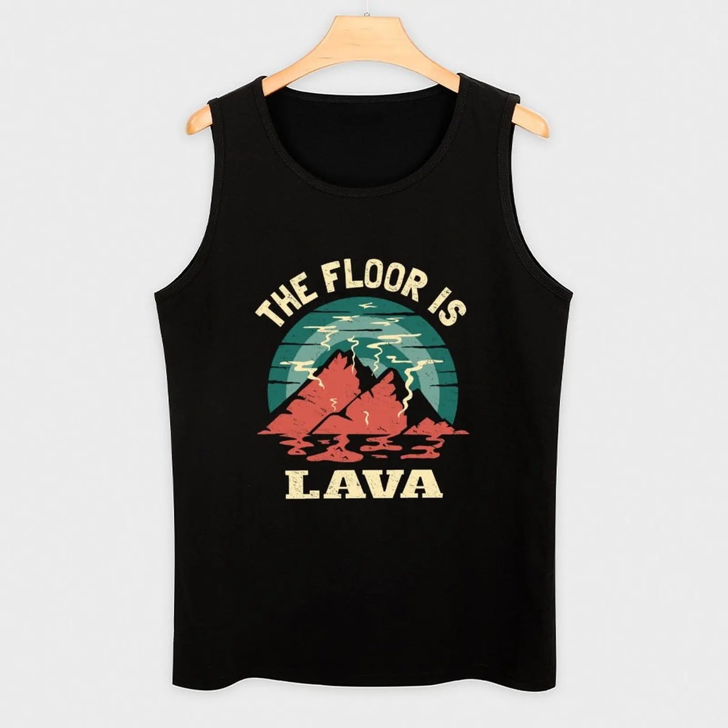 The Floor Is Lava Game Volcano - Funny Floor Game Tank Top fitness clothing for men Vest for boy gym shirt men