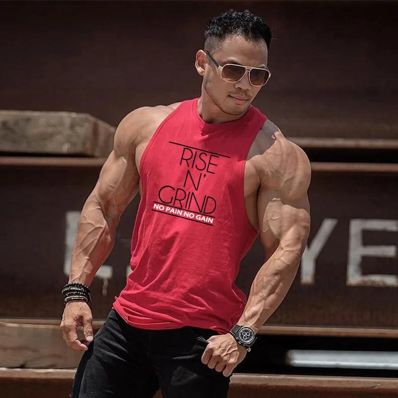 New Cotton Gym Tank Tops Men Sleeveless Tank tops For Boys Bodybuilding Clothing Undershirt Fitness Stringer workout Vest