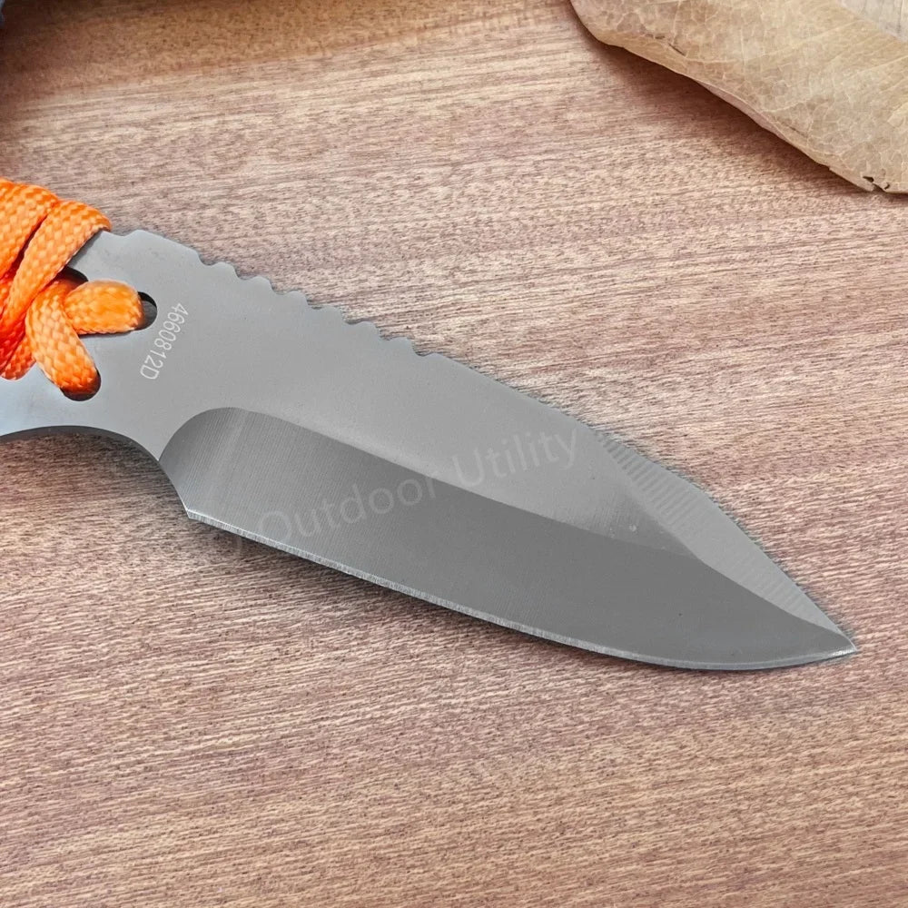 GB Small Survival Fixed Blade Knife with Sheath 8Cr13Mov Blade Outdoor Hiking Fishing Tactical Knife Sharp Cutting Hunting Knife