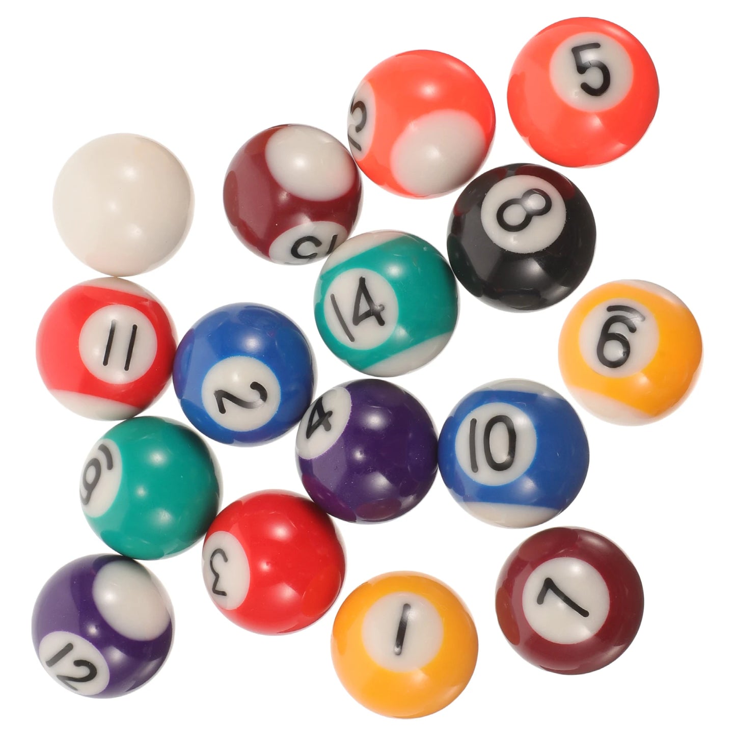 Children Billiards Balls Set 25MM Pool Toys Mini Table Accessories Wear Resistant Training Snooker Game Room Sports Matches