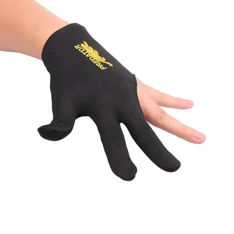 1-10PCS Professional Snooker Billiard Glove Embroidery Left Hand Three Finger Table Ball Smooth Lycra Fabrics Sport Accessories