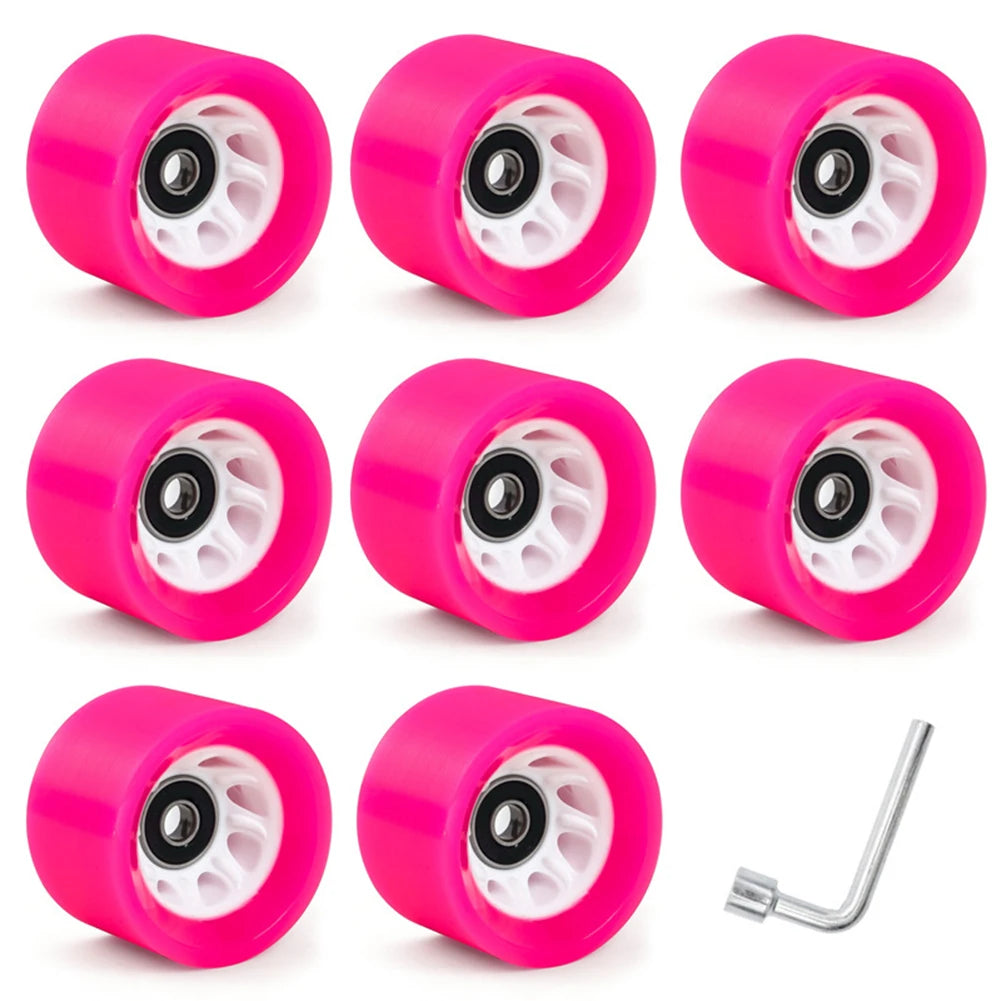 Skate Wheels Roller Skate Wheels Wheels With Wrench 58*39mm For Double-Row Roller Skates Roller Sporting Goods