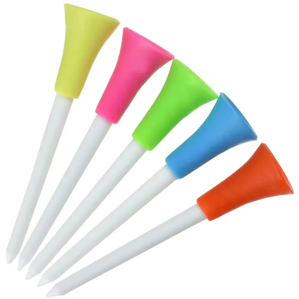 50pcs Golf Tees Rubber Holder 8.3cm Durable Sporting Goods Golf Auxiliary Accessories SJT01