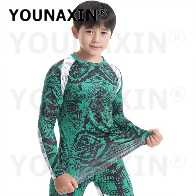 Unisex Child Boy Running Sports Long Sleeves T-shirts Girl Yoga Top Sportswear Fitness Training Clothing Gym Top Quick Drying