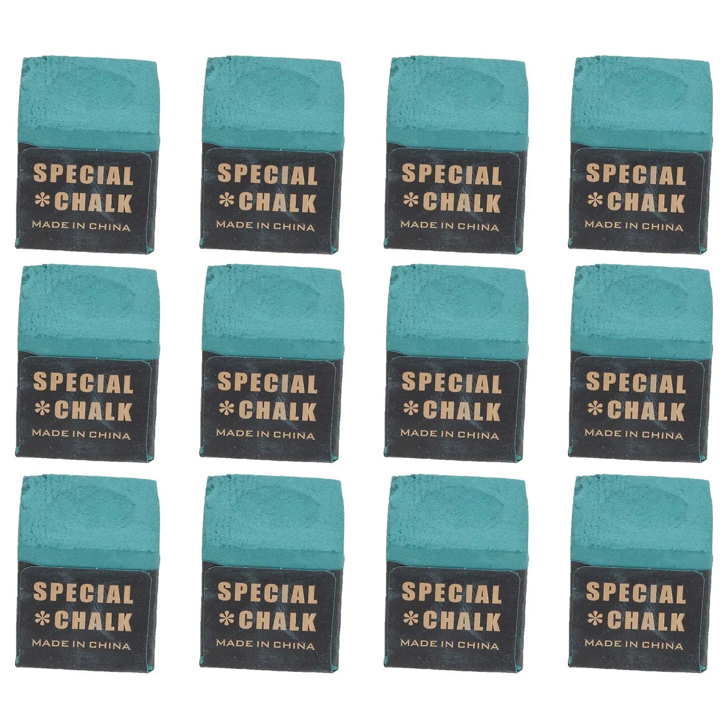 12pcs Pool Chalk A Grade Smooth Surface No Clump Flake Cue Stick Wiping Powder Billiards Accessories For Table Balls Cue Tips