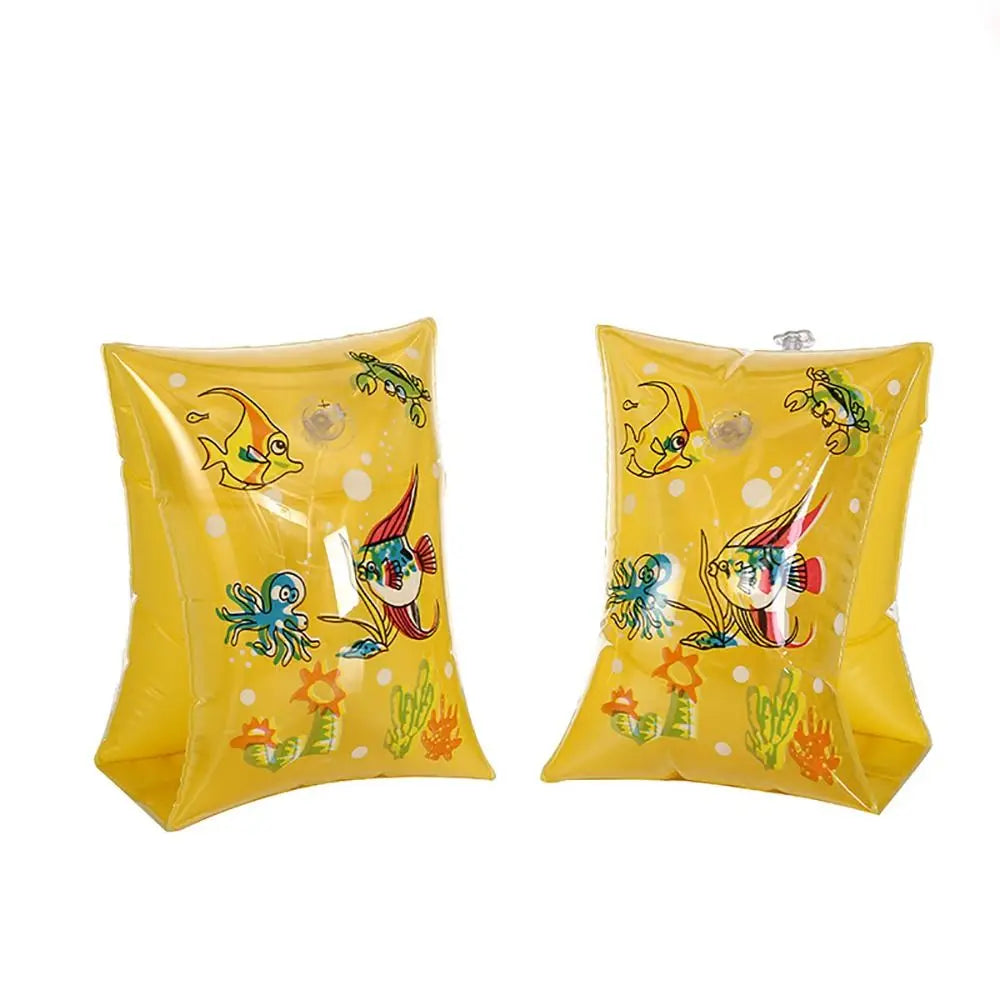 2x Reusable Comfortable To Wear Inflatable Arm Bands Thicken PVC Sporting Goods Swimming Arm Bands Float Bands Kids Adults