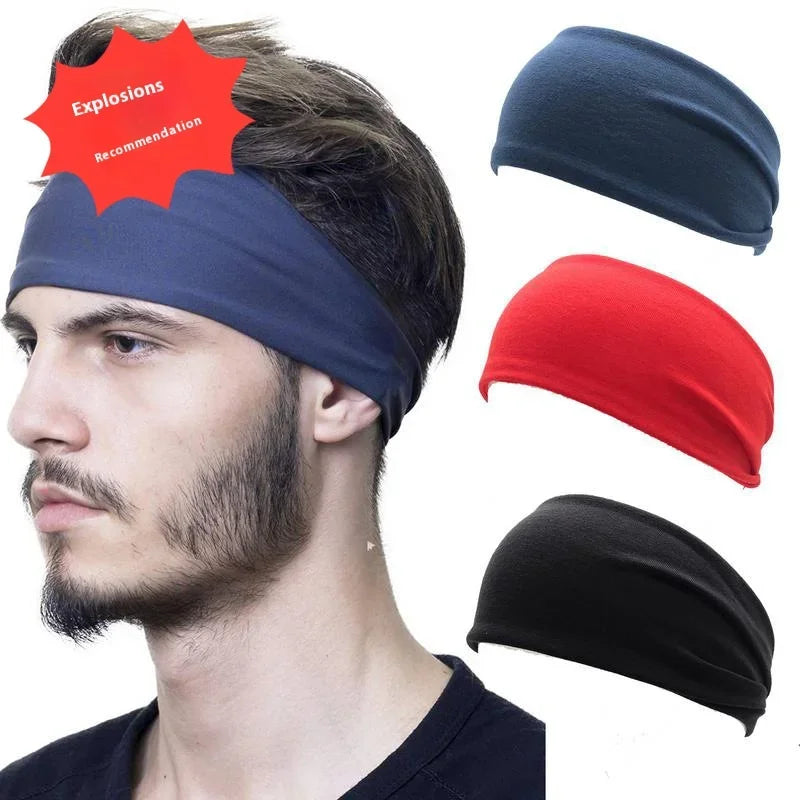 Men Women Sports Headband Sweatband Stretch Elastic Gym Fitness Running Yoga Headwrap Breathable Quick-dry Absorbent Hair Bands