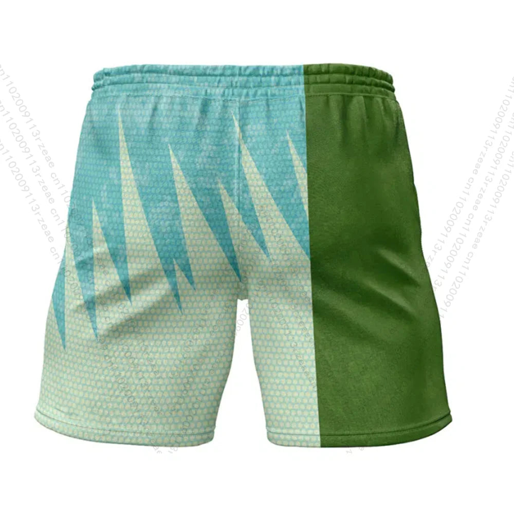 Anime Pokemon Venusaur Fitness Shorts Men's Boy Cosplay Print Casual Street Breathable Clothes Uniform Gift Toy Print Shorts