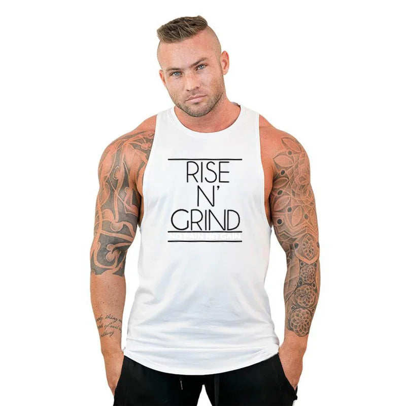 New Cotton Gym Tank Tops Men Sleeveless Tank tops For Boys Bodybuilding Clothing Undershirt Fitness Stringer workout Vest
