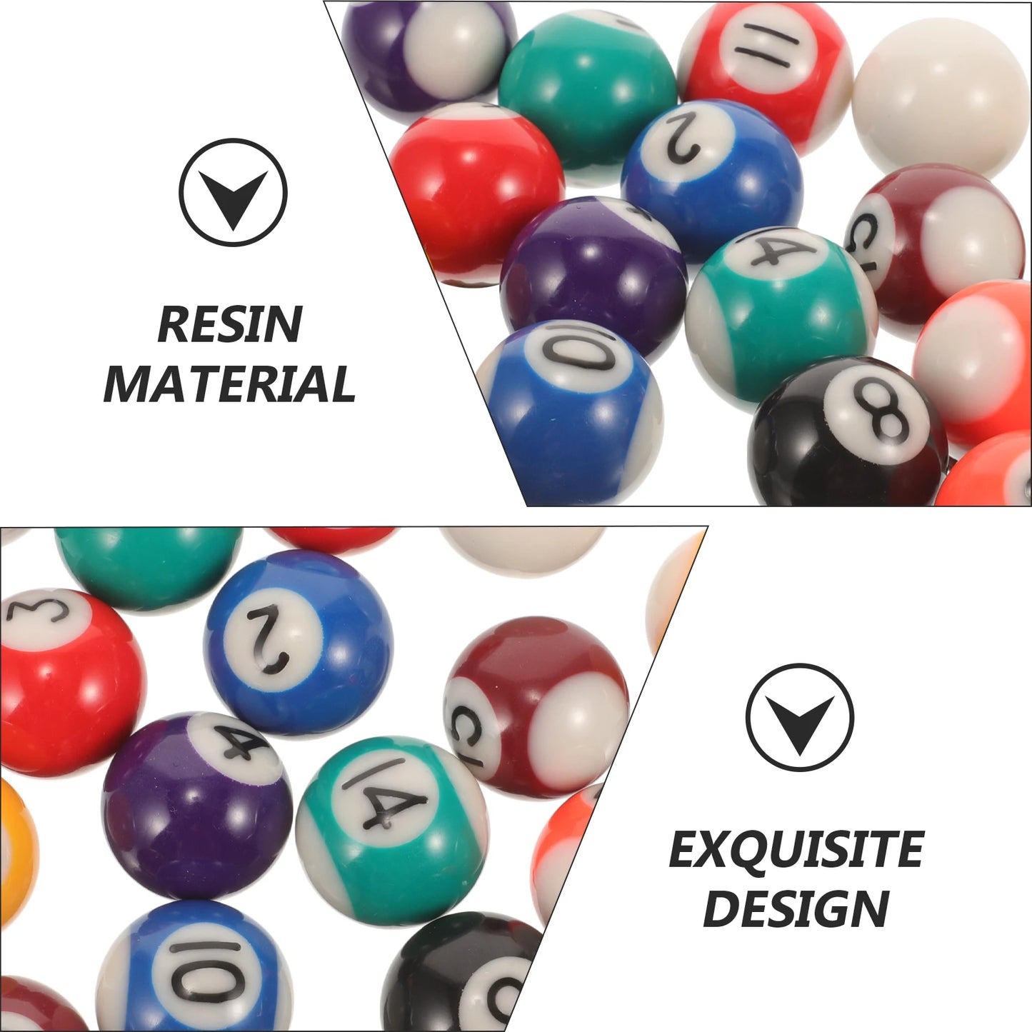 Children Billiards Balls Set 25MM Pool Toys Mini Table Accessories Wear Resistant Training Snooker Game Room Sports Matches