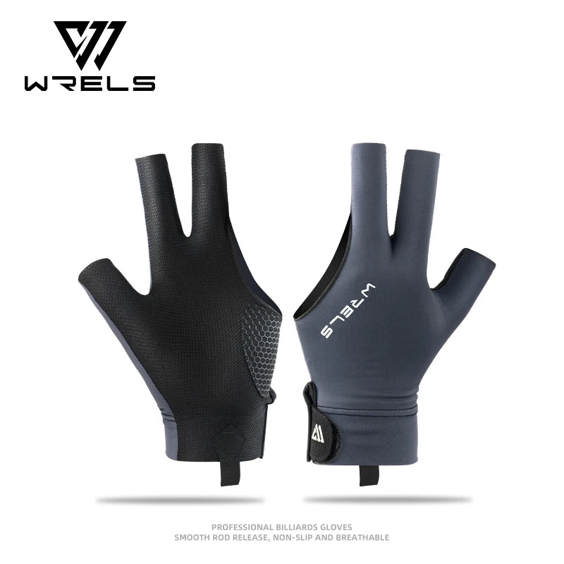 WRELS Pool Gloves Billiards Non-Slip Breathable Pool Gloves Soft Lightweight Pool Table Accessories For Women Men Teens Train