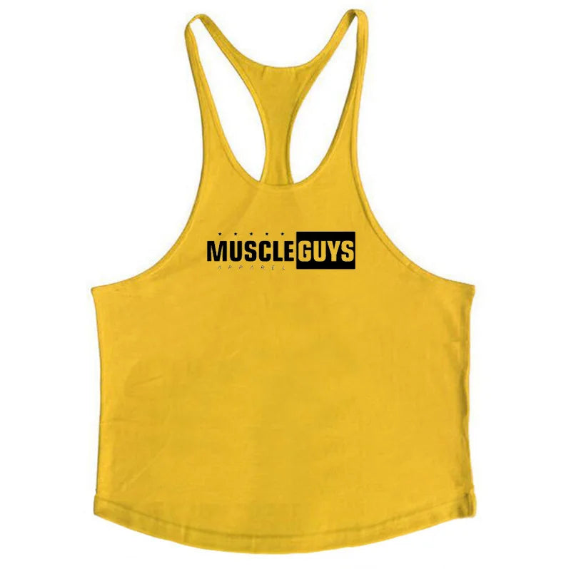 2022 Cotton Gyms Tank Tops Men Sleeveless Tanktops For Boys Bodybuilding Clothing Undershirt Fitness Stringer Vest