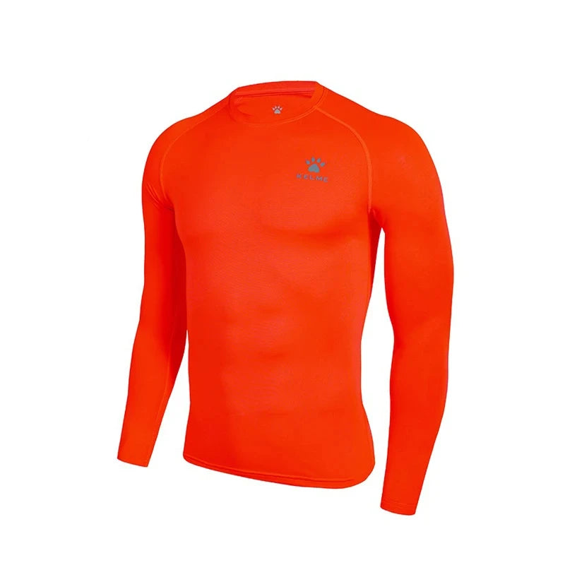 Kelme Children's Tights Suit Men And Girls Sports Training Clothing Breathable Soccer Fitness Bottoming T-shirt Kids Warm Sports