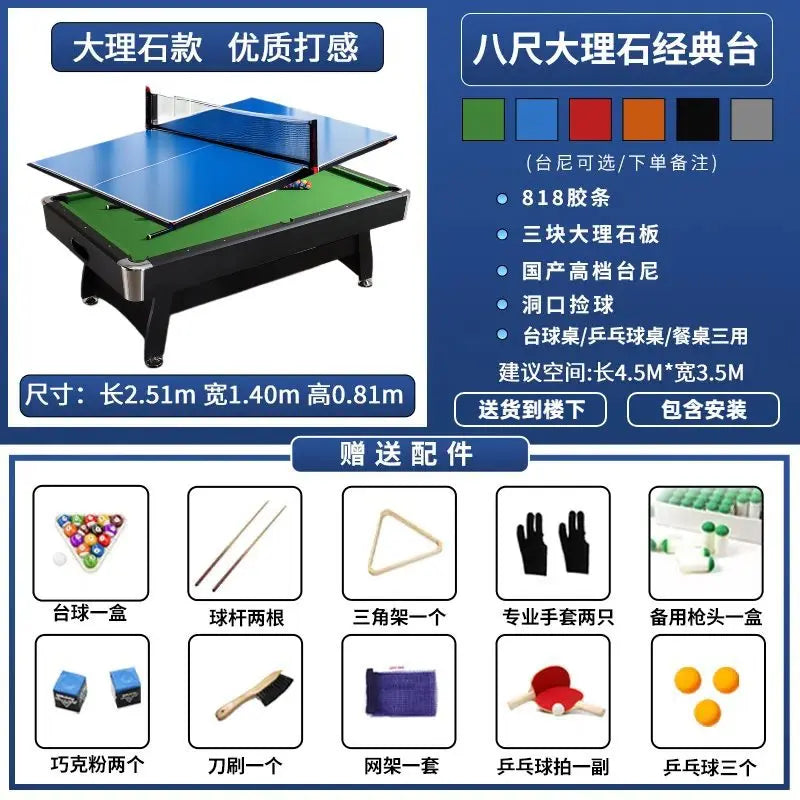 Professional 7ft Folding Pool Table, MDF Board & Waterproof Felt for Home/Bar, 24H Shipping + Free Accessories Kit