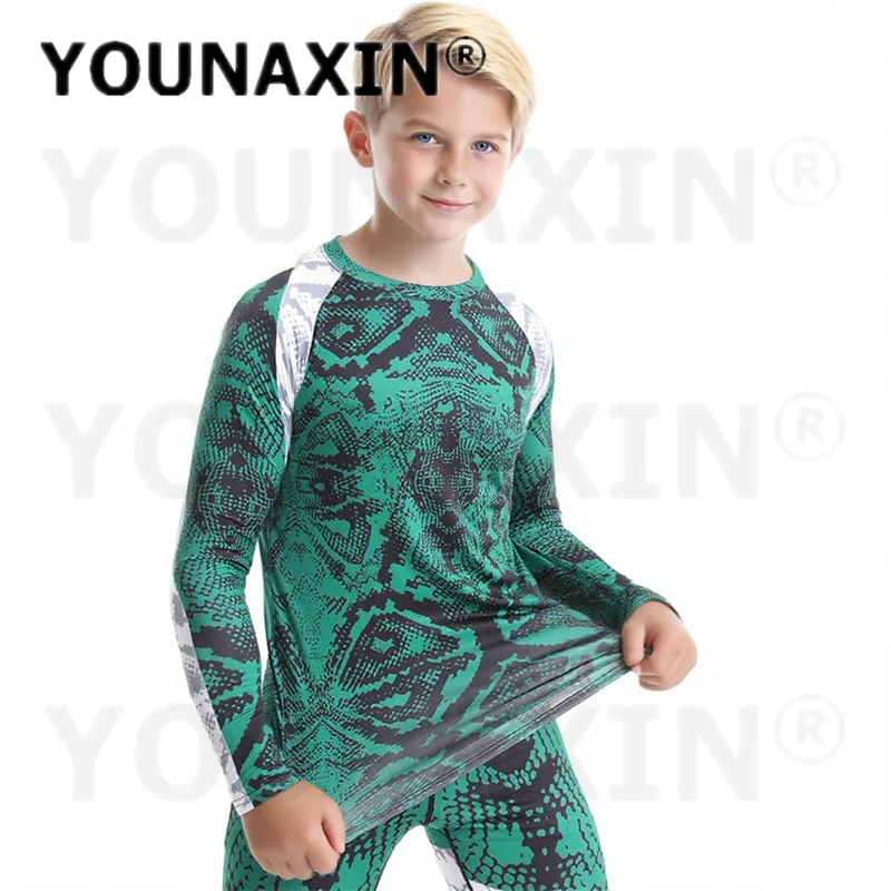 Unisex Child Boy Running Sports Long Sleeves T-shirts Girl Yoga Top Sportswear Fitness Training Clothing Gym Top Quick Drying