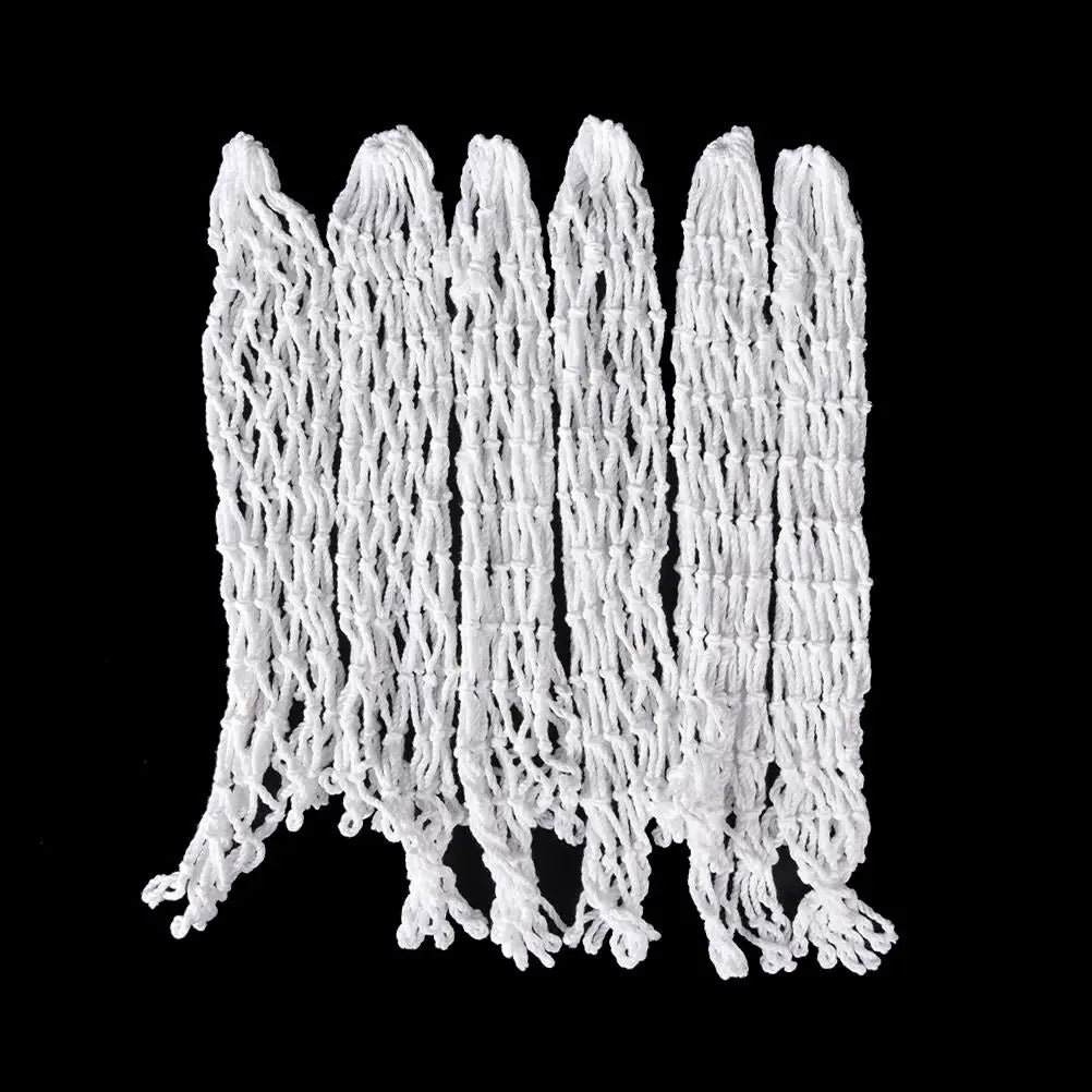 6PCS/Set Billiard Pool Snooker Table Mesh Net Bags Pockets Club Kit Snooker Accessories White Color 27X11cm