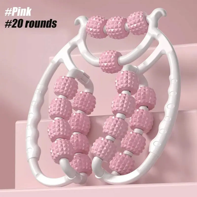 Circular Leg Clamps-360 Degree 20 Wheels Muscle Roller Massager Muscle Roller Neck Arm Leg Muscle Relax Massager Sports Yoga