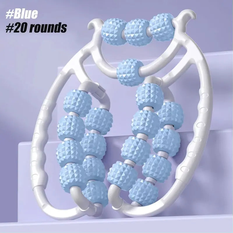 Circular Leg Clamps-360 Degree 20 Wheels Muscle Roller Massager Muscle Roller Neck Arm Leg Muscle Relax Massager Sports Yoga