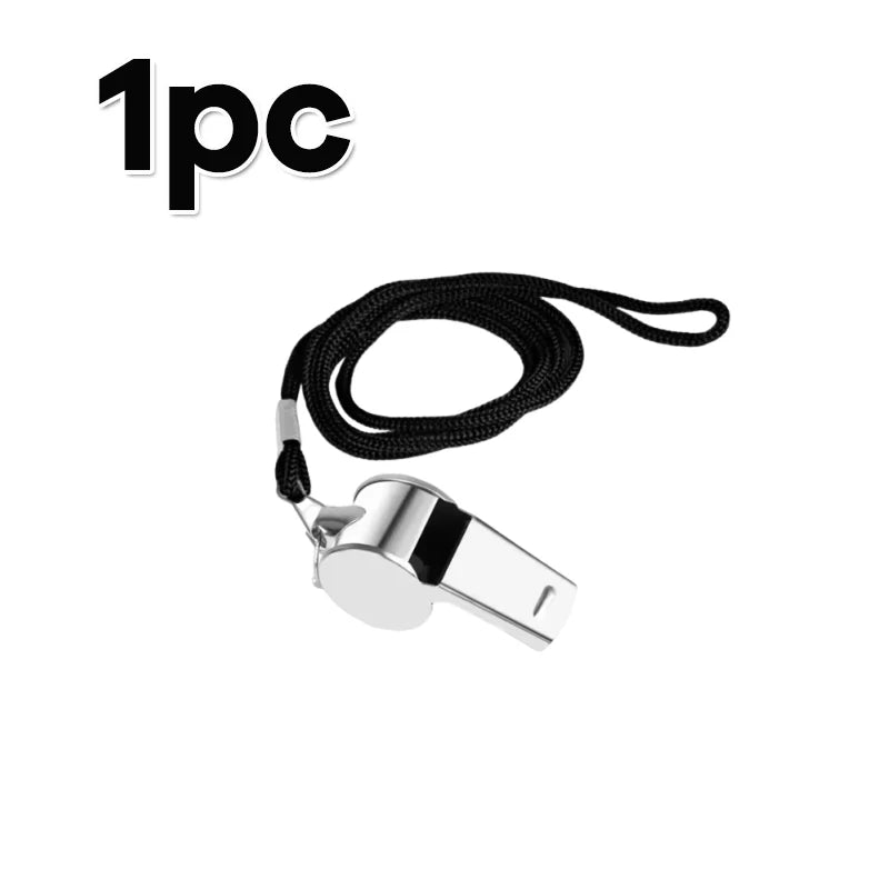 Stainless Steel Whistle with Lanyard Outdoor Professional Referee Super Loud Whistle Cheerleader Sporting Goods for Training