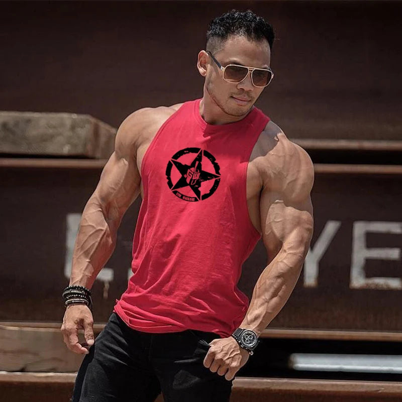 Gym Warriors Cotton Gym Tank Tops Men Sleeveless Tanktops For Boy Bodybuilding Clothing Undershirt Fitness Stringer workout Vest