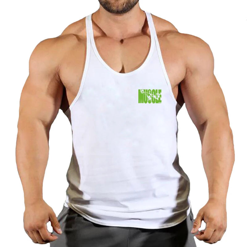 Muscle Guys Cotton Gym Tank Tops Men Sleeveless Tank Tops For Boys Bodybuilding Clothing Undershirt Fitness Stringer Vest