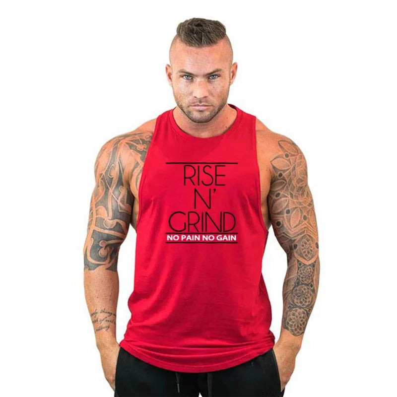 New Cotton Gym Tank Tops Men Sleeveless Tank tops For Boys Bodybuilding Clothing Undershirt Fitness Stringer workout Vest