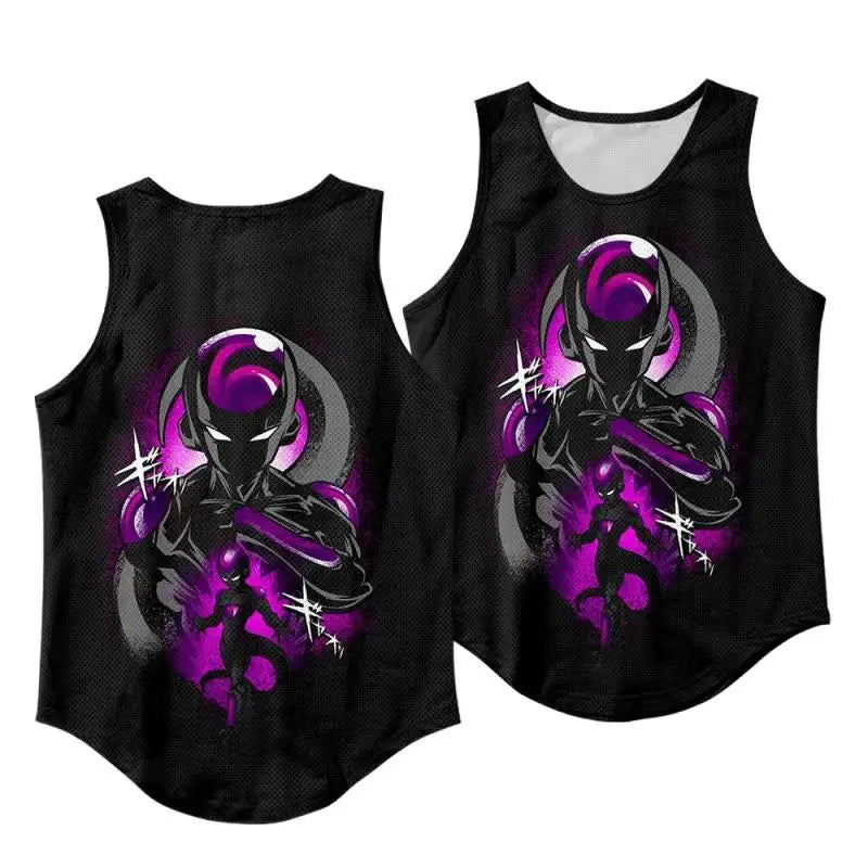 Cartoon Anime Dragon Ball Master Roshi Boy Summer Casual Comfortable Beach Sleeveless Sports Fitness Casual Vest T-Shirt Top