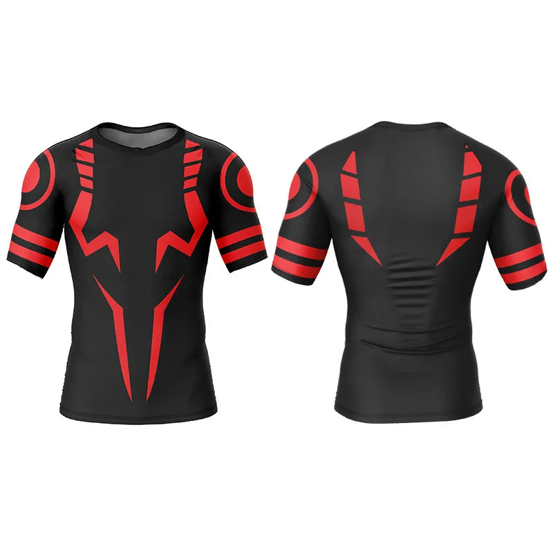 Anime Jujutsu Kaisen T-Shirt 3D Print Ryomen Sukuna Compression Fitness Undershirt Tee Oversized Men Clothing Top Sportswear
