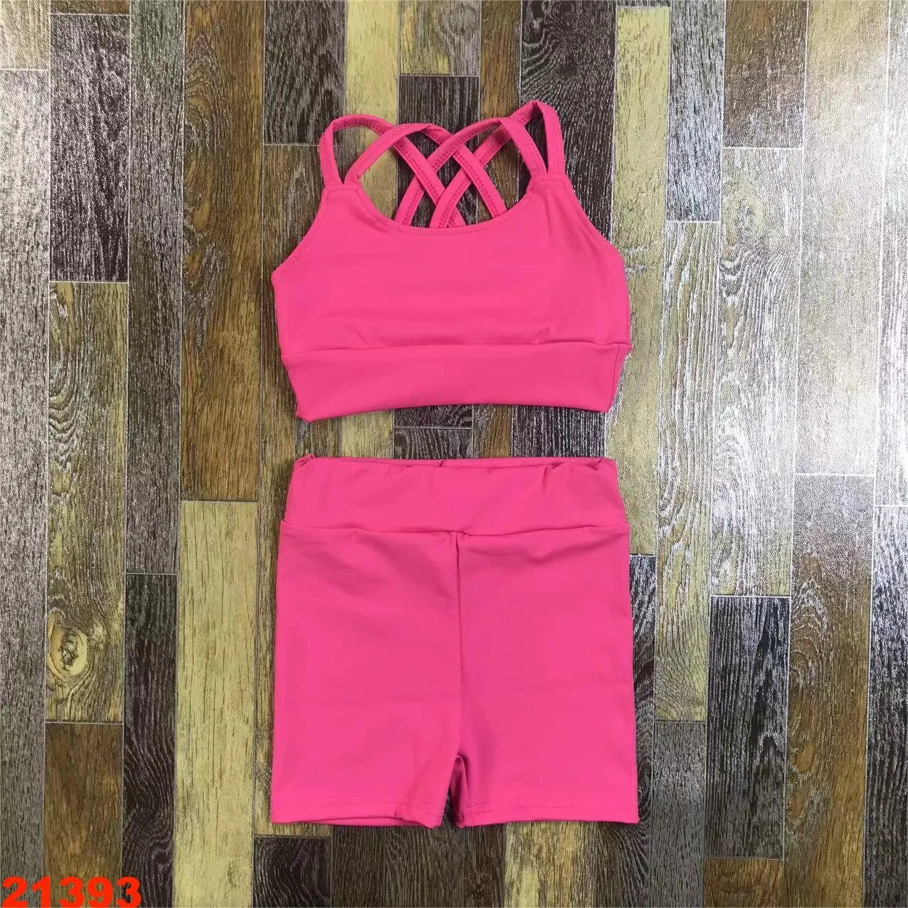 BABY Gym Yoga sets for Girls Yoga vest shorts clothes 1 to 8 years  children clothes cotton comfortable fitness special