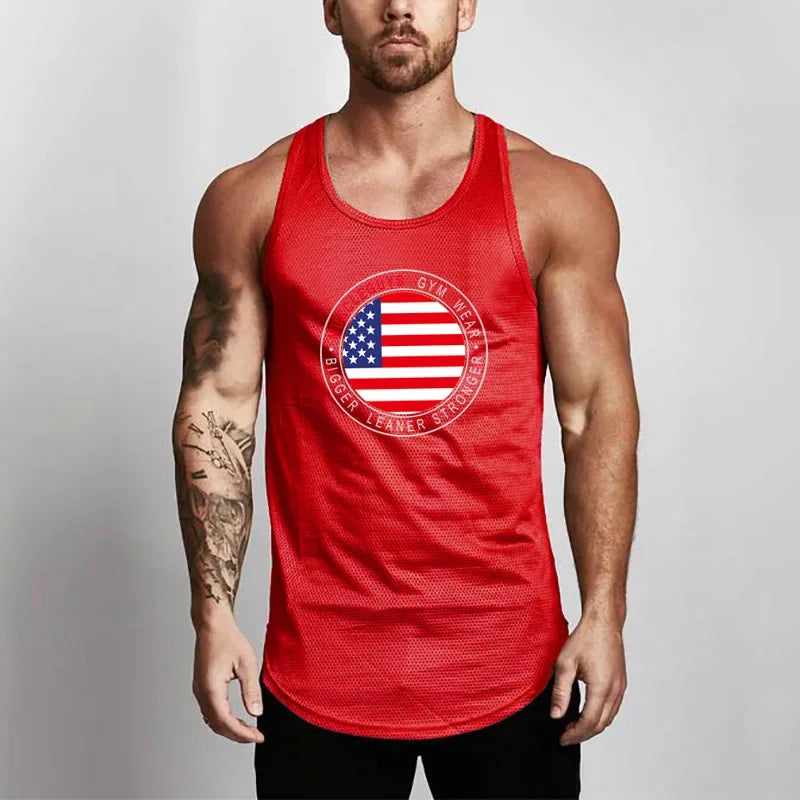 Muscleguys Cotton Gyms Tank Tops Men Sleeveless Tanktops For Boys Bodybuilding Clothing Undershirt Fitness Stringer Workout Vest