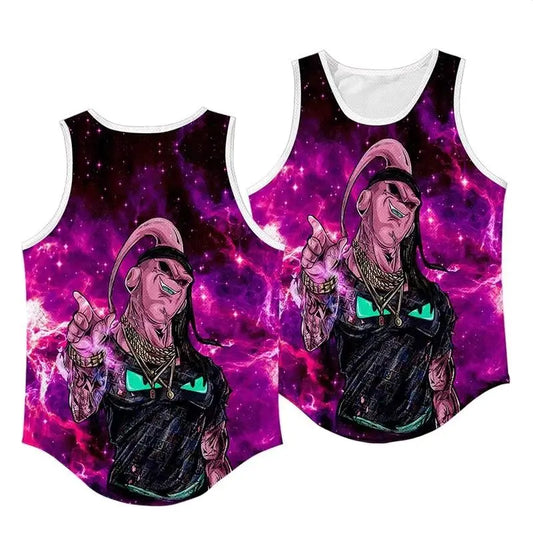 Cartoon Anime Dragon Ball Master Roshi Boy Summer Casual Comfortable Beach Sleeveless Sports Fitness Casual Vest T-Shirt Top
