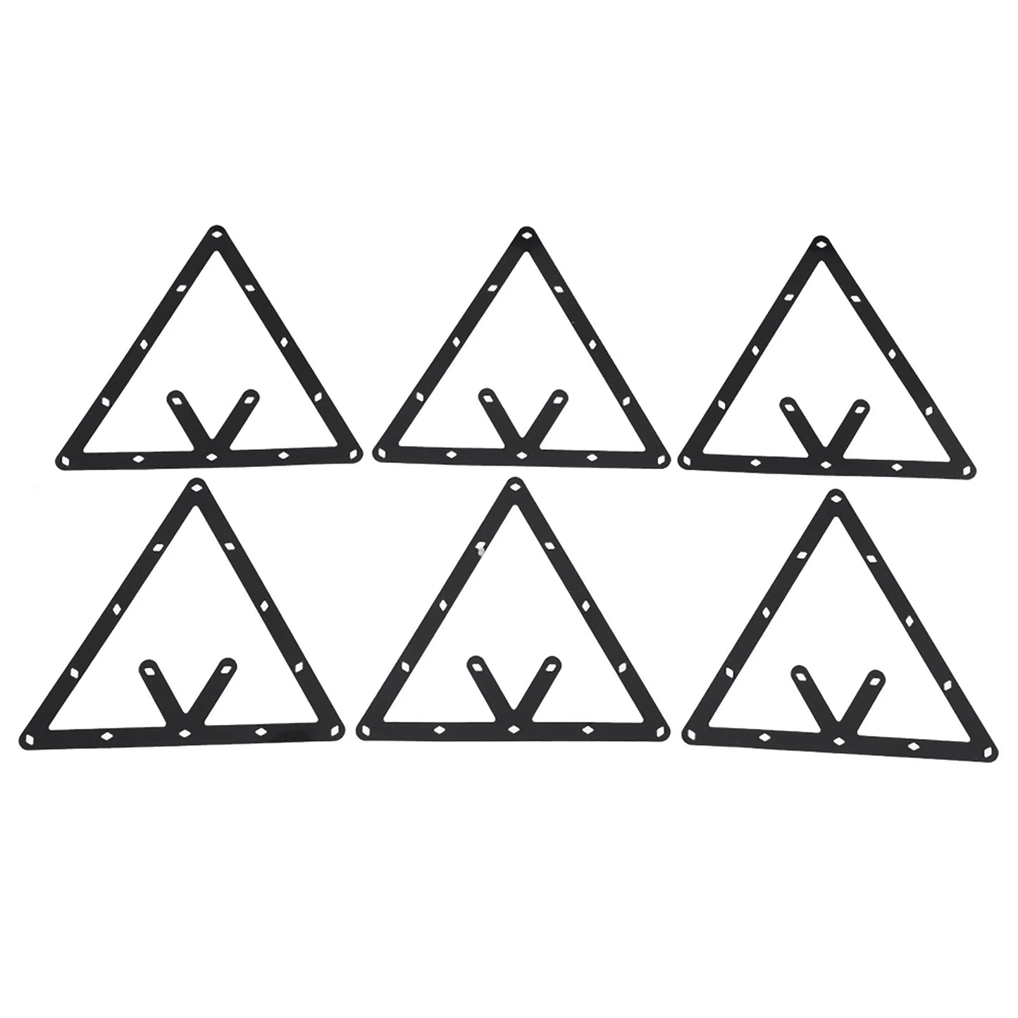 ZK30 6Pcs/Set Billiard Rack Black Triangle Ball Holder Positioning Billiard Table Pool Cue Accessory