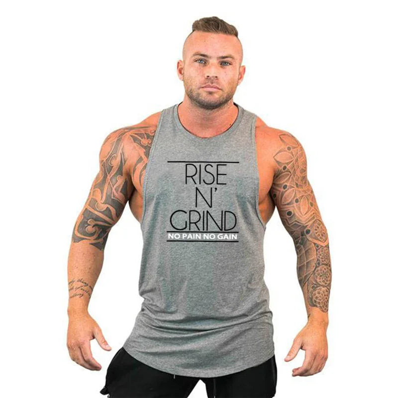 New Cotton Gym Tank Tops Men Sleeveless Tank tops For Boys Bodybuilding Clothing Undershirt Fitness Stringer workout Vest