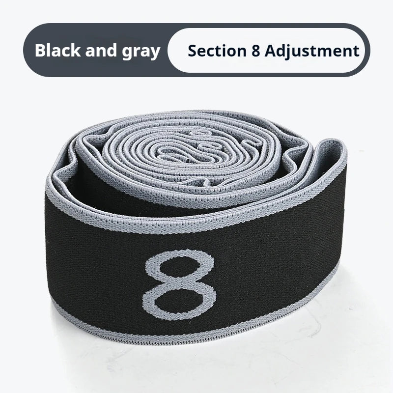 8 Section Style Dance Yoga Stretching Belt Pilates Fitness Tension Digital Elasticity Latin Elastic Stretch Resistance Band