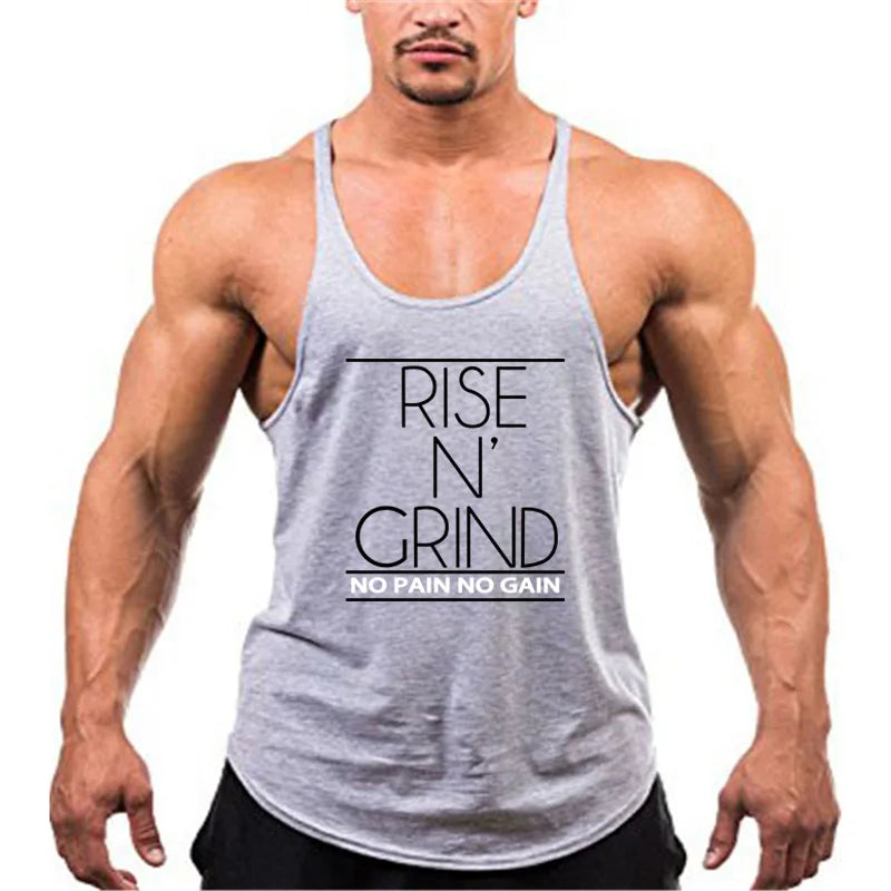 New Cotton Gym Tank Tops Men Sleeveless Tank tops For Boys Bodybuilding Clothing Undershirt Fitness Stringer workout Vest