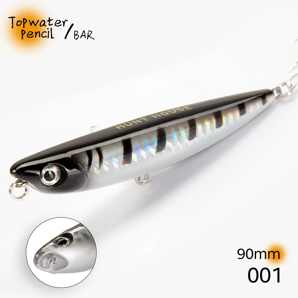 Hunthouse D02 Sparrow Pencil Surface Fishing Lure Topwater Stickbaits 90/120mm 11.5/26g Top Walkers pesca For Bass Tackle LW519
