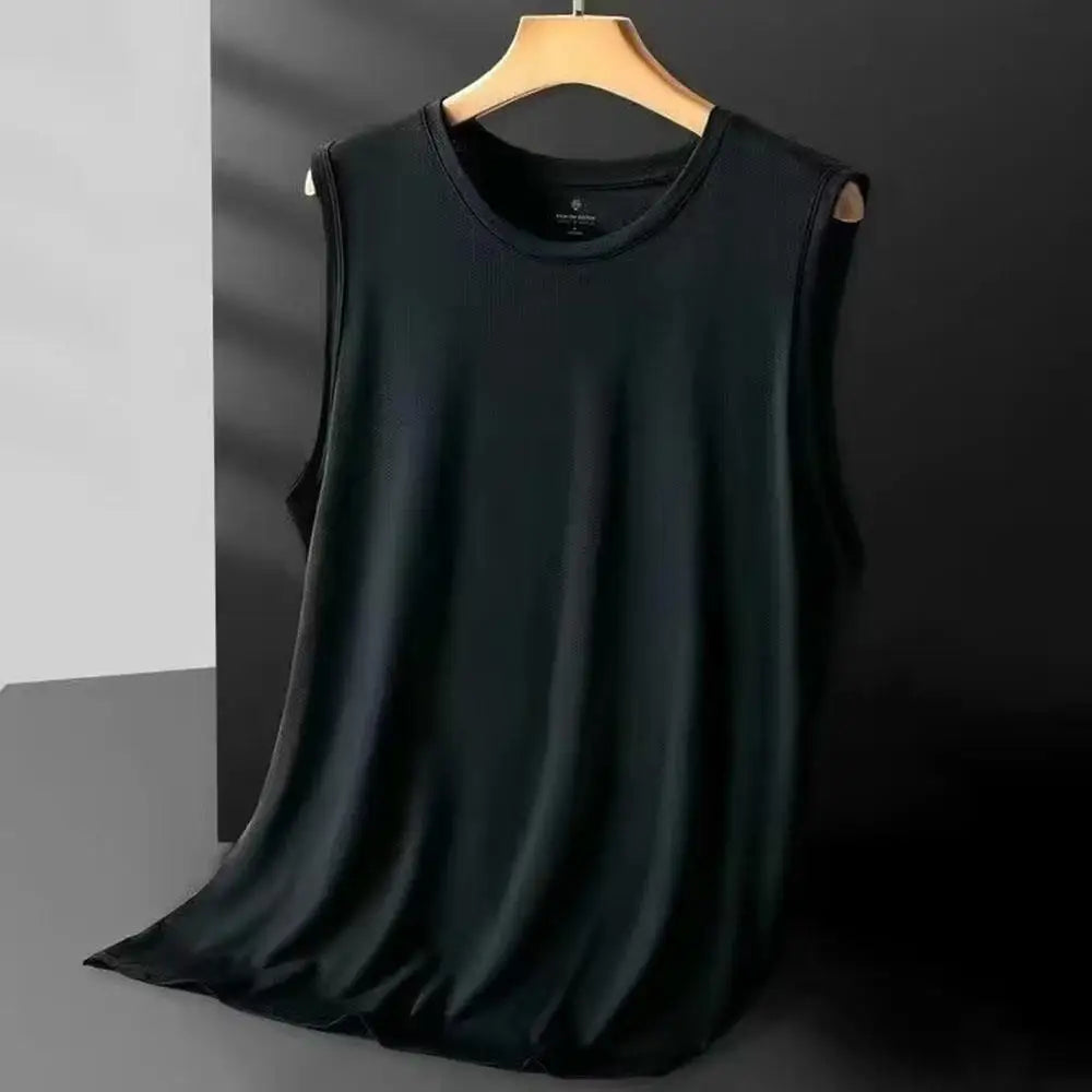 Men Breathable Loose Tee Summer Sleeveless T-Shirt Boys Sports Tank Top Unisex Casual Quick Drying Vest Cool Fitness Clothing
