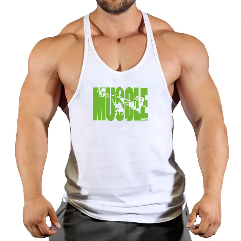 Muscle Guys Cotton Gym Tank Tops Men Sleeveless Tank Tops For Boys Bodybuilding Clothing Undershirt Fitness Stringer Vest