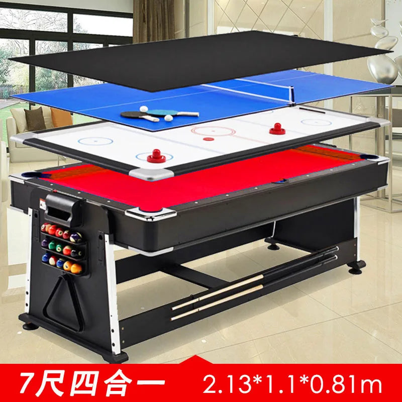 Professional 7ft Folding Pool Table, MDF Board & Waterproof Felt for Home/Bar, 24H Shipping + Free Accessories Kit