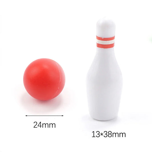 1/12 Miniature Bowling Sporting Goods Art Crafts Dollhouse Bowling Ball Toys Desktop Ornaments Christmas Gifts Home Decoration