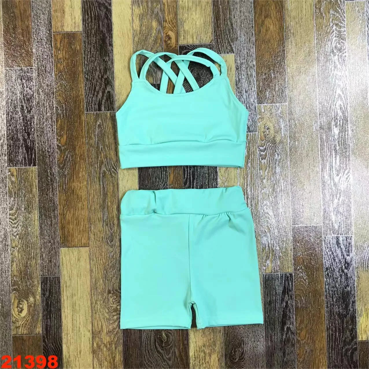 BABY Gym Yoga sets for Girls Yoga vest shorts clothes 1 to 8 years  children clothes cotton comfortable fitness special