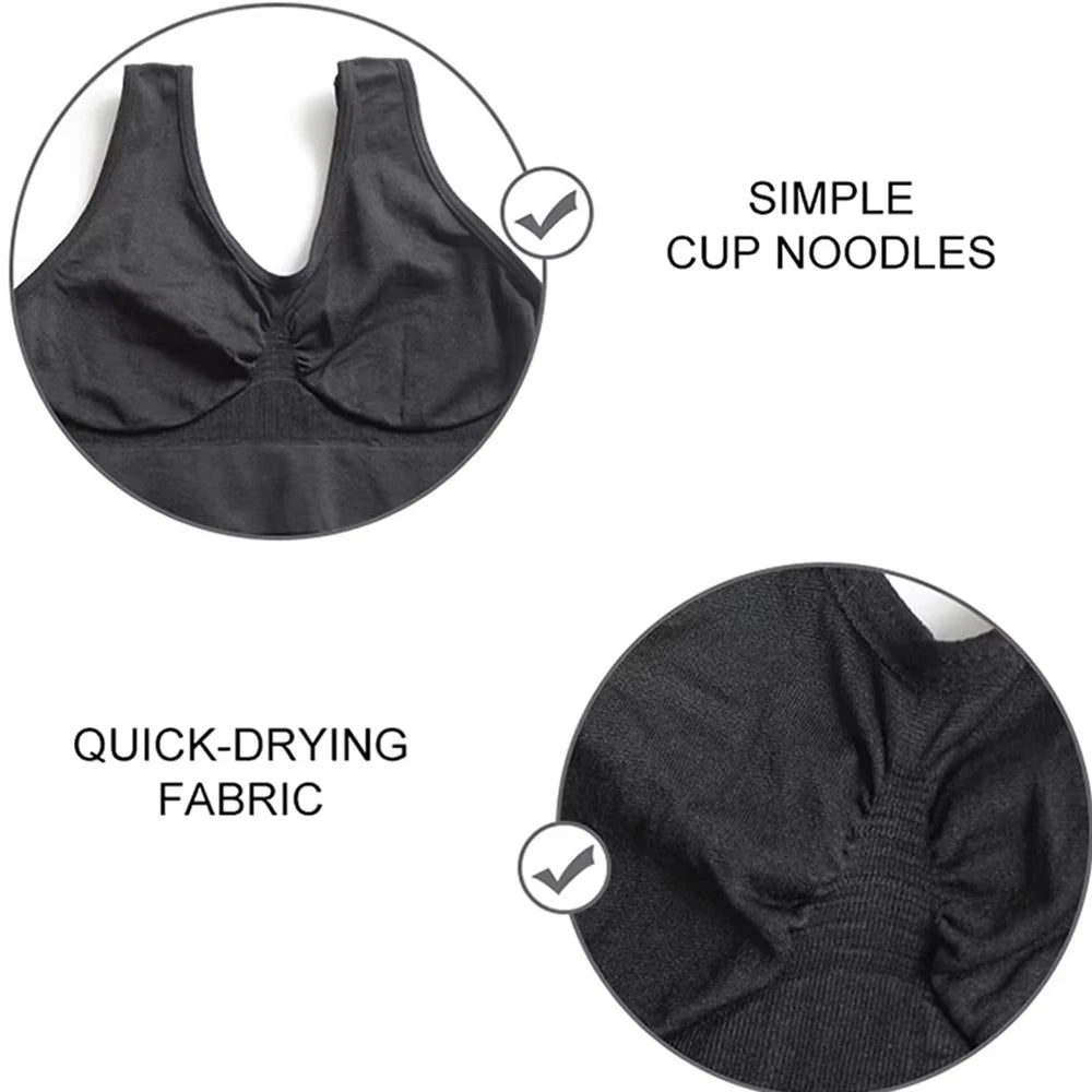Women's Seamless Bra, Suspender, Tank Short Top, Solid Color, Sports Gym, Running, Fitness, Yoga