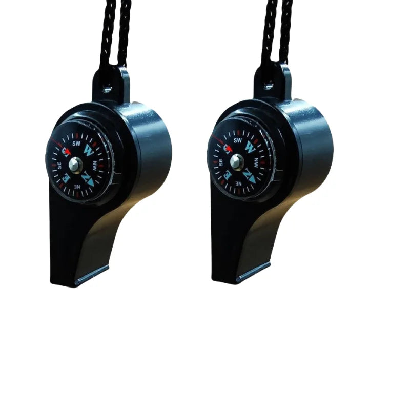 3 in 1 Emergency Survival Whistle Compass Thermometer Referee Cheerleading Whistle Sporting Goods Camping Hiking Outdoor Tools